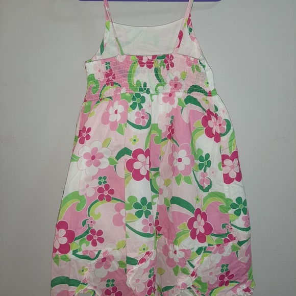 Gymboree Floral Mermaid Pink Print Dress Girls 5 - Picture 5 of 5